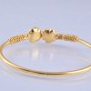 Gold Plated | Beautifully Design Two Sided Flower Bangle For Girls Or Women
