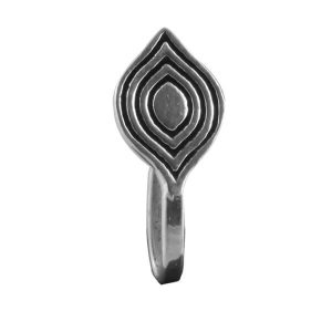 925 Sterling Silver Oxidized Carved Clip-On Nose Pin