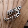 925 Sterling Silver Beautifully Crafted Heart Design On Women Band Toe Ring