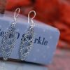 Fashion Silver Plated Blue CZ Stone Infinity Earring Jewelry2
