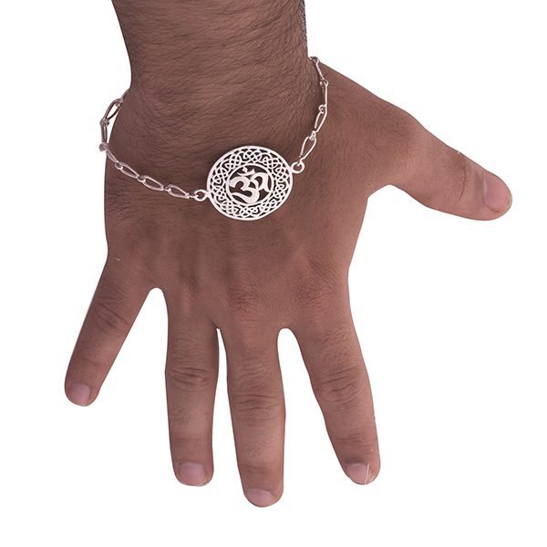 925 Sterling Silver OM bracelet Rakhi for men women 8
