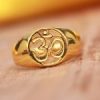 Fashion Gold Plated OM Design Ring For Men's Jewelry1