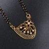 Fashion CZ Stone Gold Plated Floral Mangalsutra Jewelry