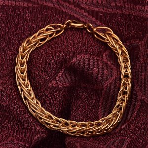 Fashion Handmade Design Dye Gold Plated Chain Bracelet Unisex Jewellery