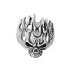 Fashion Skull Silver Plated Oxidized Ring Men's Jewelry