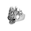 Fashion Skull Silver Plated Oxidized Ring Men's Jewelry3