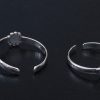 925 Sterling Silver Oxidized Round Design Toe Ring
