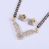Fashion Gold Plated Traditional CZ Stone Mangalsutra with earrings