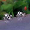 925 Sterling Silver Oxidized Leaf Design Toe Ring