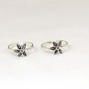 925 Sterling Silver Flower Design Toe Ring Jewelry
