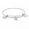 Custom Name Adjustable Bangle for Girls Personalized Name 925 Sterling Silver