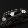 Custom Name Adjustable Bangle for Girls Personalized Name 925 Sterling Silver