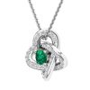925 Silver Celtic Knot Swarovski Stone Necklace For Mother's Day1