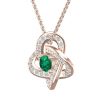 Celtic Knot Pendant 925 Silver With Swarovski Peridot Stone Rose Gold Platted Necklace Gift For Mother/Mom