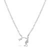 925 Silver Mother Daughter Pendants With CZ Stone With Chain For Mother's Day