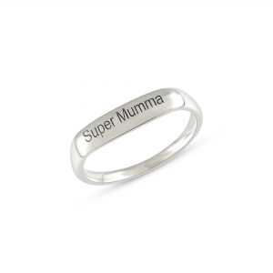 925 Sterling Silver Super Mumma Personalized Ring For Mother's Day