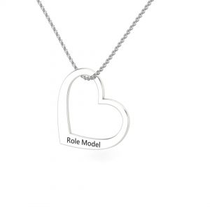 925 Silver Heart Personalised Name Pendant with Chain For Mother's day