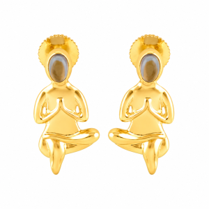 Yoga Flash Gold Plated Gemstone Fashion Earrings for Women