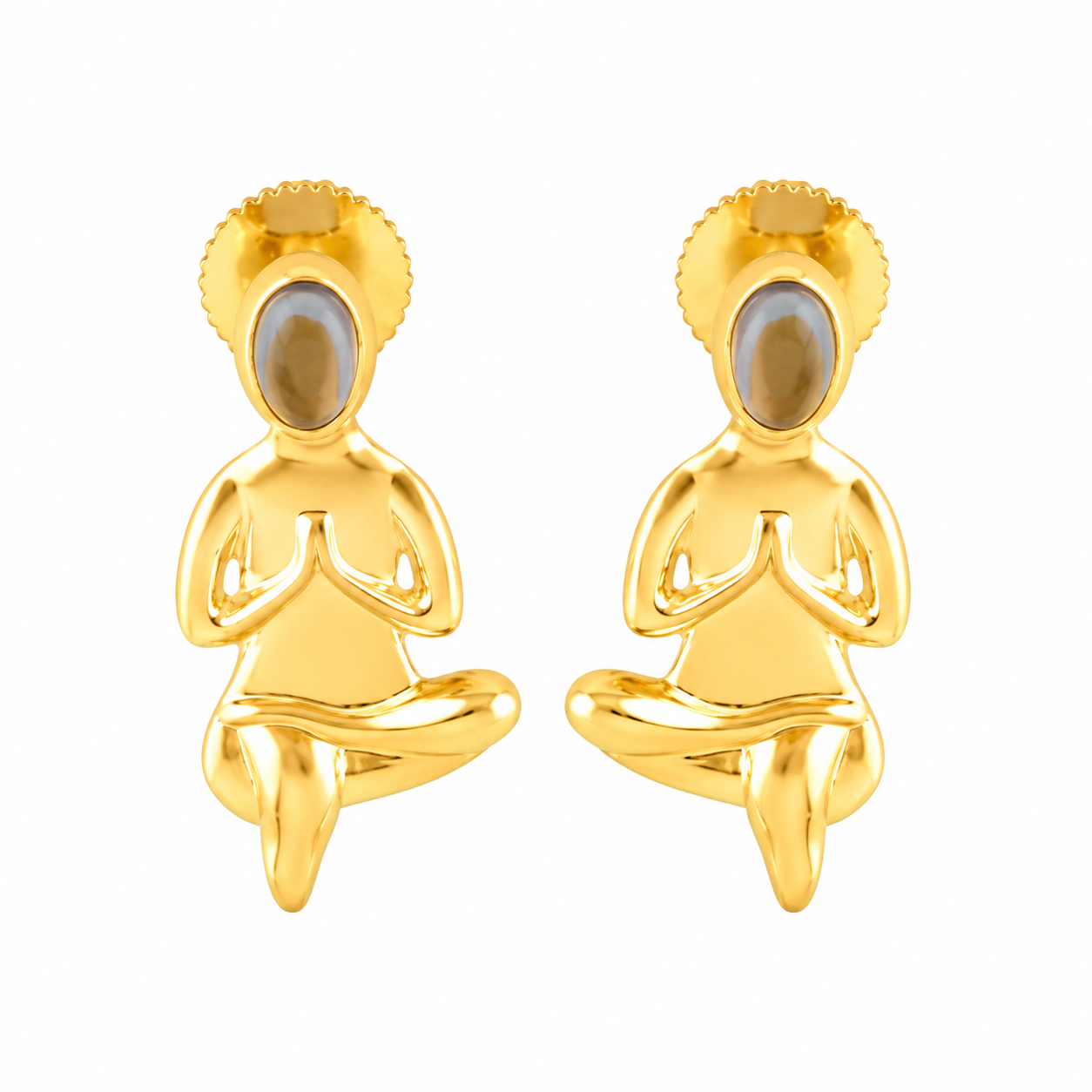Yoga Flash Gold Plated Gemstone Fashion Earrings for Women
