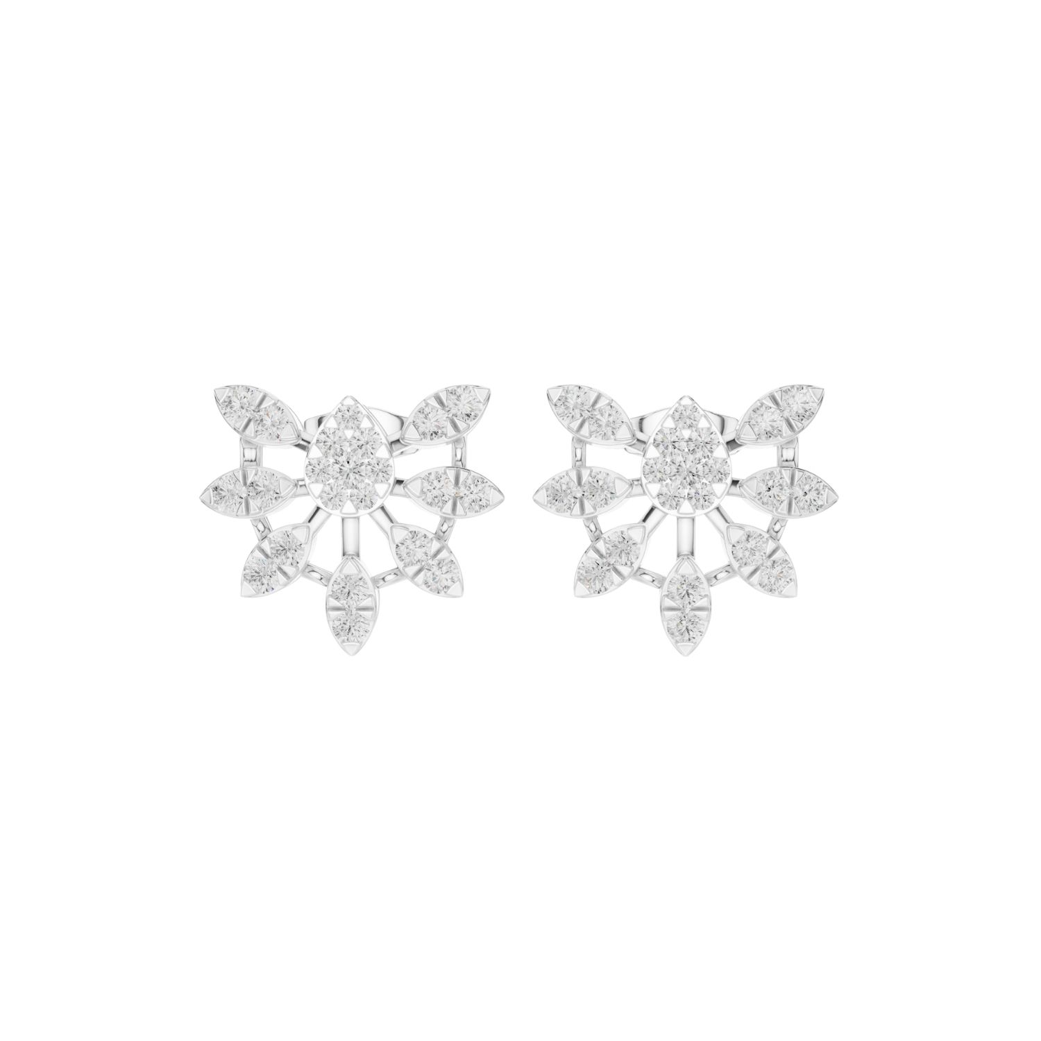 Floral Crystal Fashion Earrings for Women
